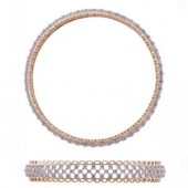 Beautifully Crafted Diamond Bangles in 18k Yellow Gold with certified Diamonds - BR0114P